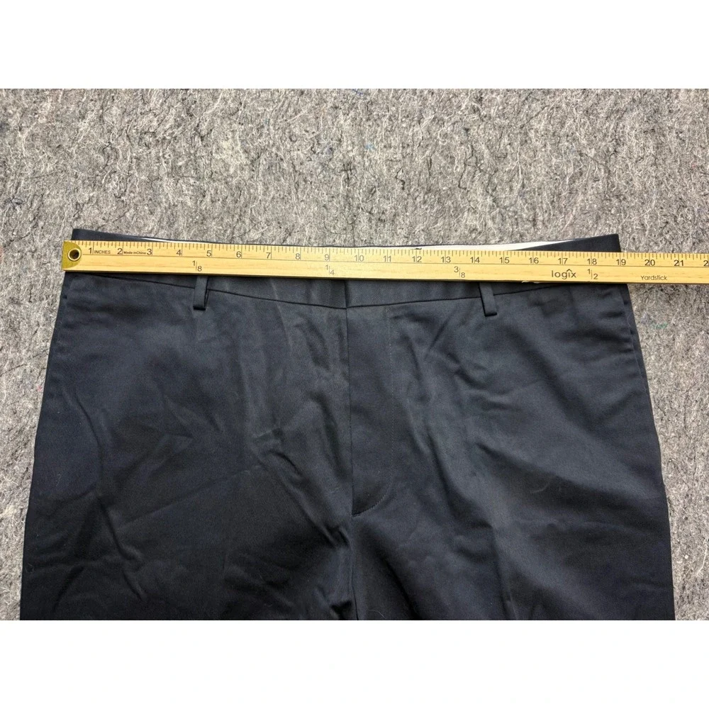Dockers Essential Khaki Straight Fit D2 Black Pants Mens 38x29 100% Cotton